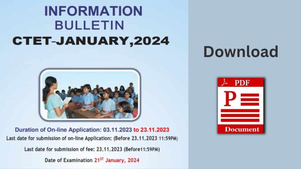 CTET Information Bulletin 2024 PDF Download